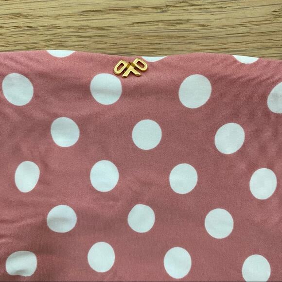 PQ Swim High Waist Pink Polka Dot Retro Bikini Bottom Small - Picture 5 of 5